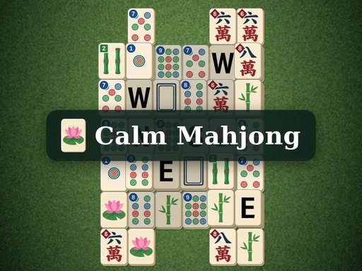 Calm Mahjong board with large mahjong tiles